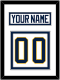 Buffalo Nameplate & Number (Back) - Road White (2010-2020) - Double Mat 1