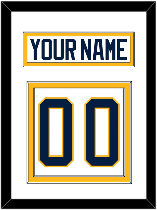 Buffalo Nameplate & Number (Back) - Road White (2010-2020) - Signature Tier 2