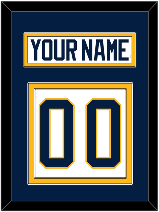 Buffalo Nameplate & Number (Back) - Road White (2010-2020) - Signature Tier 3