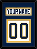 Buffalo Nameplate & Number (Back) - Road White (2010-2020) - Double Mat 3