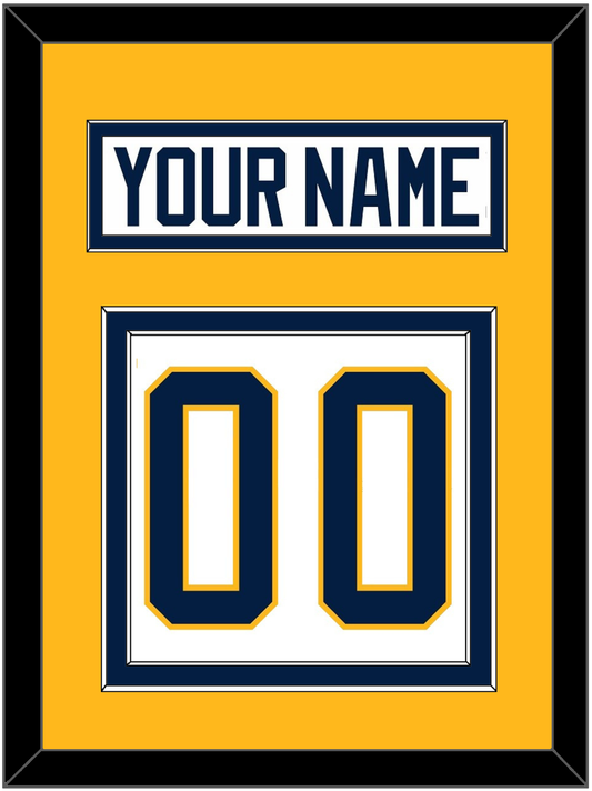 Buffalo Nameplate & Number (Back) - Road White (2010-2020) - Signature Tier 4