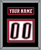 Buffalo Nameplate & Number (Back) - Home White (1996-2006) - Double Mat 2