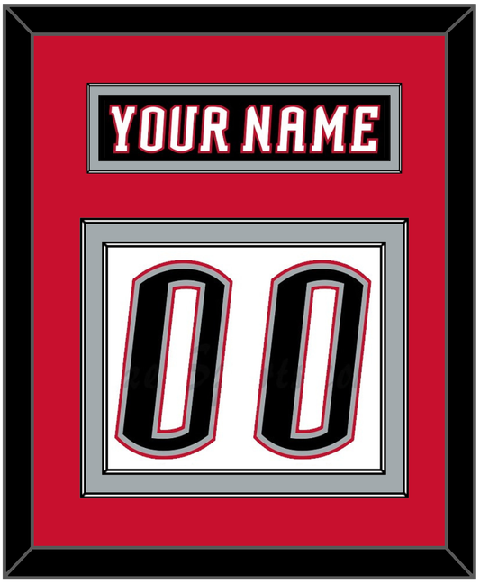 Buffalo Nameplate & Number (Back) - Home White (1996-2006) - Signature Tier 3