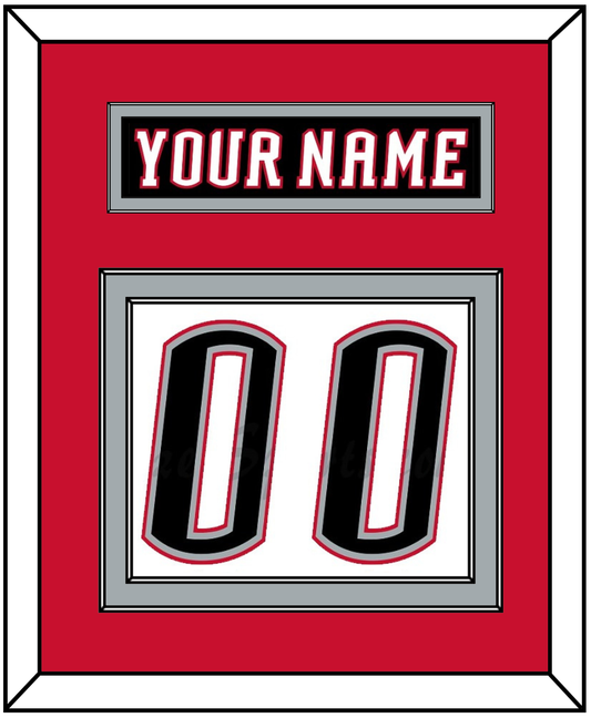Buffalo Nameplate & Number (Back) - Home White (1996-2006) - Signature Tier 3
