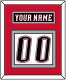 Buffalo Nameplate & Number (Back) - Home White (1996-2006) - Double Mat 3