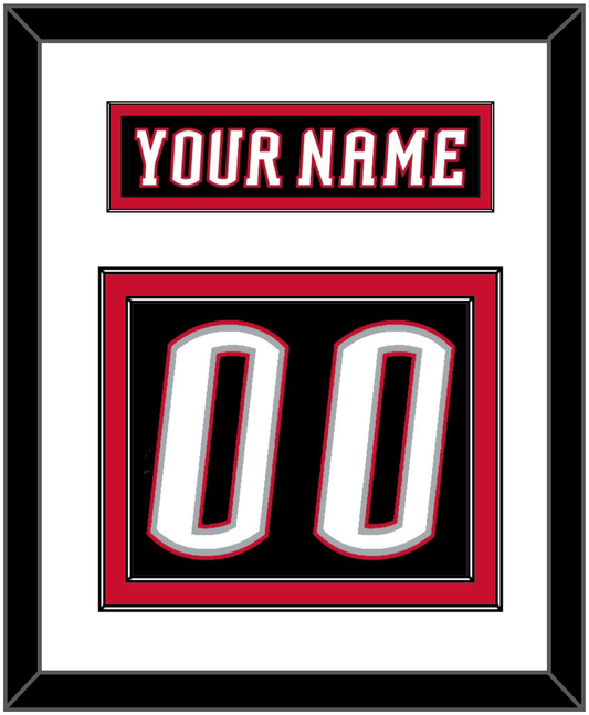 Buffalo Nameplate & Number (Back) - Road Black (1996-2006) - Signature Tier 1