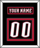 Buffalo Nameplate & Number (Back) - Road Black (1996-2006) - Double Mat 2