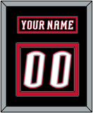 Buffalo Nameplate & Number (Back) - Road Black (1996-2006) - Double Mat 2