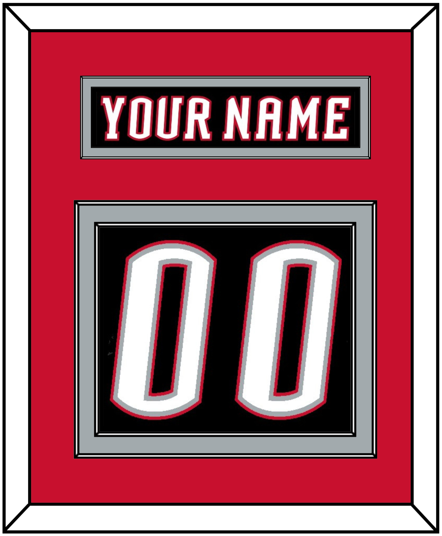 Buffalo Nameplate & Number (Back) - Road Black (1996-2006) - Signature Tier 3