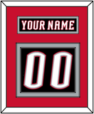 Buffalo Nameplate & Number (Back) - Road Black (1996-2006) - Double Mat 3