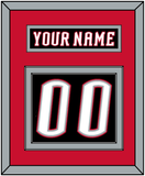Buffalo Nameplate & Number (Back) - Road Black (1996-2006) - Double Mat 3