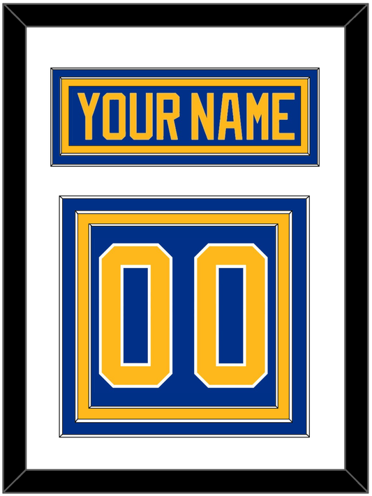 Buffalo Nameplate & Number (Back) - Home Blue - Premier Tier 1