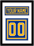 Buffalo Nameplate & Number (Back) - Home Blue - Triple Mat 1