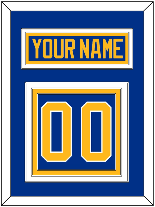 Buffalo Nameplate & Number (Back) - Home Blue - Premier Tier 2