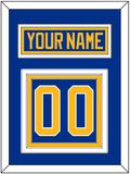 Buffalo Nameplate & Number (Back) - Home Blue - Triple Mat 2