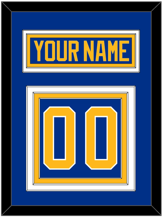 Buffalo Nameplate & Number (Back) - Home Blue - Premier Tier 2