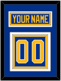 Buffalo Nameplate & Number (Back) - Home Blue - Triple Mat 2