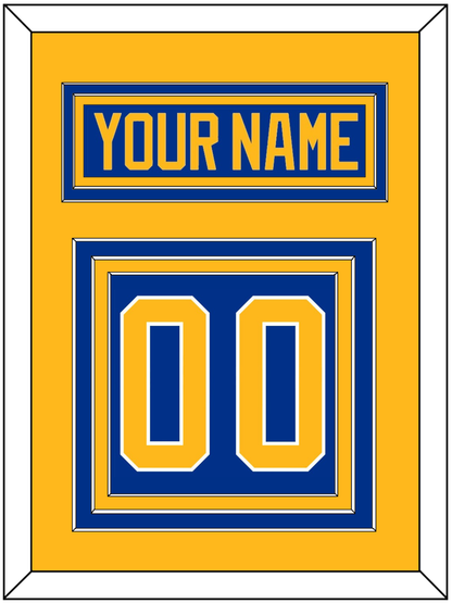 Buffalo Nameplate & Number (Back) - Home Blue - Premier Tier 3