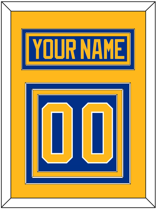 Buffalo Nameplate & Number (Back) - Home Blue - Premier Tier 3
