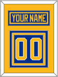 Buffalo Nameplate & Number (Back) - Home Blue - Triple Mat 3