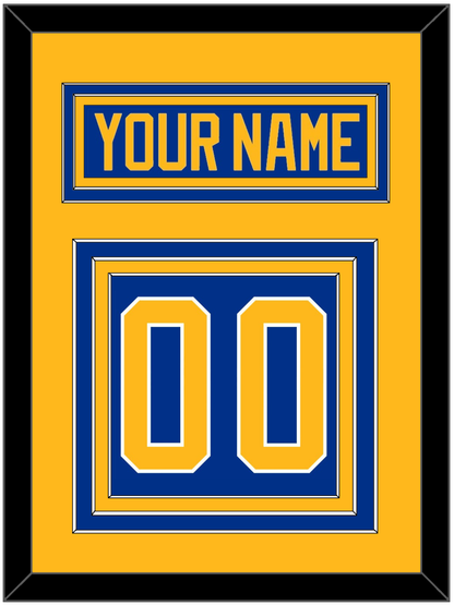 Buffalo Nameplate & Number (Back) - Home Blue - Premier Tier 3