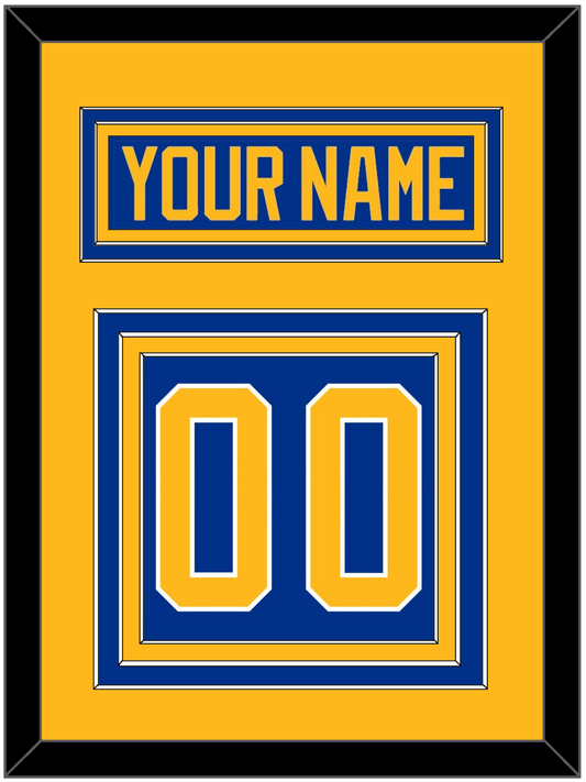 Buffalo Nameplate & Number (Back) - Home Blue - Premier Tier 3
