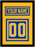 Buffalo Nameplate & Number (Back) - Home Blue - Triple Mat 3