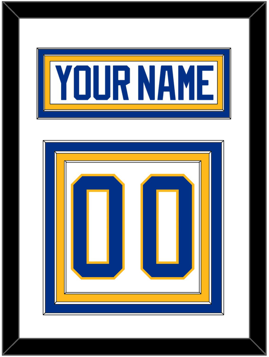 Buffalo Nameplate & Number (Back) - Road White - Premier Tier 1