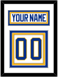 Buffalo Nameplate & Number (Back) - Road White - Triple Mat 1