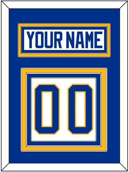 Buffalo Nameplate & Number (Back) - Road White - Premier Tier 2