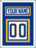 Buffalo Nameplate & Number (Back) - Road White - Triple Mat 2
