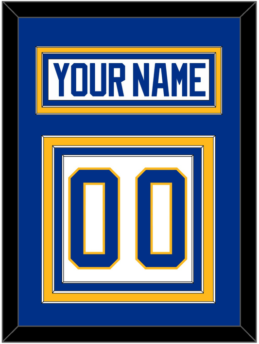 Buffalo Nameplate & Number (Back) - Road White - Premier Tier 2