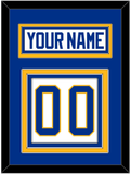 Buffalo Nameplate & Number (Back) - Road White - Triple Mat 2