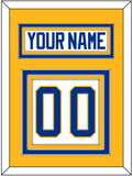 Buffalo Nameplate & Number (Back) - Road White - Triple Mat 3