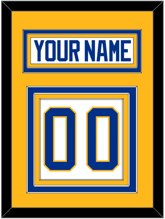 Buffalo Nameplate & Number (Back) - Road White - Premier Tier 3