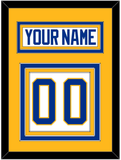 Buffalo Nameplate & Number (Back) - Road White - Triple Mat 3