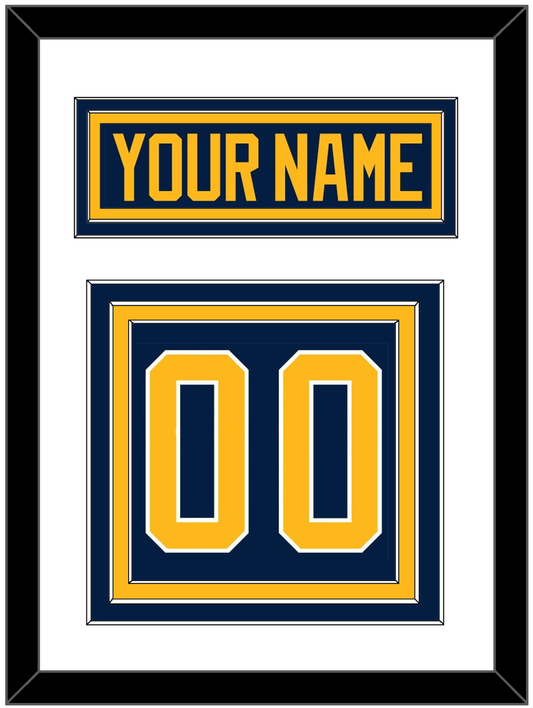 Buffalo Nameplate & Number (Back) - Home Blue (2010-2020) - Premier Tier 1
