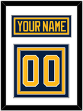 Buffalo Nameplate & Number (Back) - Home Blue (2010-2020) - Triple Mat 1