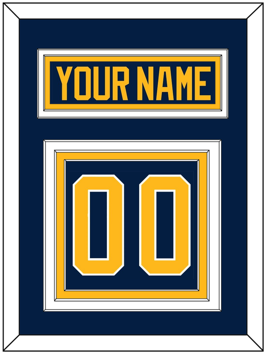 Buffalo Nameplate & Number (Back) - Home Blue (2010-2020) - Premier Tier 2