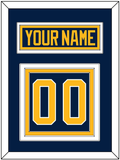 Buffalo Nameplate & Number (Back) - Home Blue (2010-2020) - Triple Mat 2