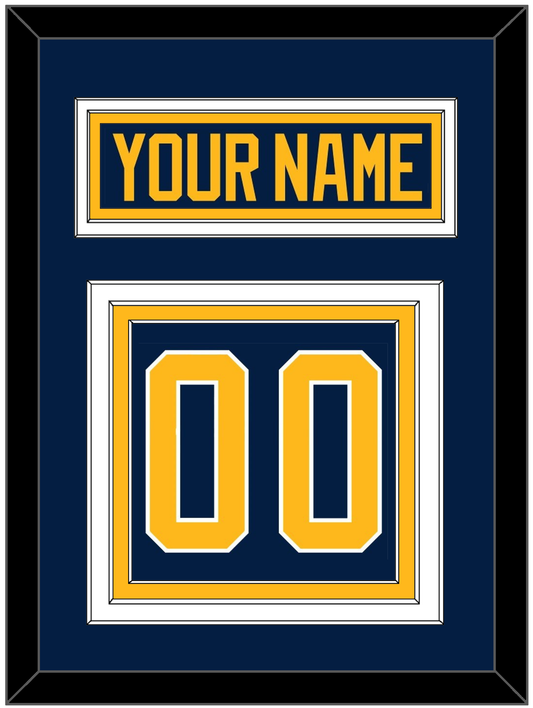 Buffalo Nameplate & Number (Back) - Home Blue (2010-2020) - Premier Tier 2