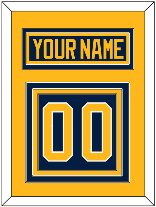Buffalo Nameplate & Number (Back) - Home Blue (2010-2020) - Premier Tier 3