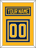 Buffalo Nameplate & Number (Back) - Home Blue (2010-2020) - Triple Mat 3