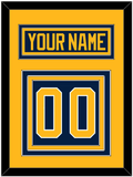Buffalo Nameplate & Number (Back) - Home Blue (2010-2020) - Triple Mat 3