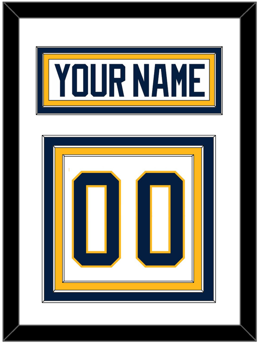 Buffalo Nameplate & Number (Back) - Road White (2010-2020) - Premier Tier 1