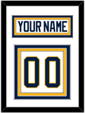 Buffalo Nameplate & Number (Back) - Road White (2010-2020) - Triple Mat 1