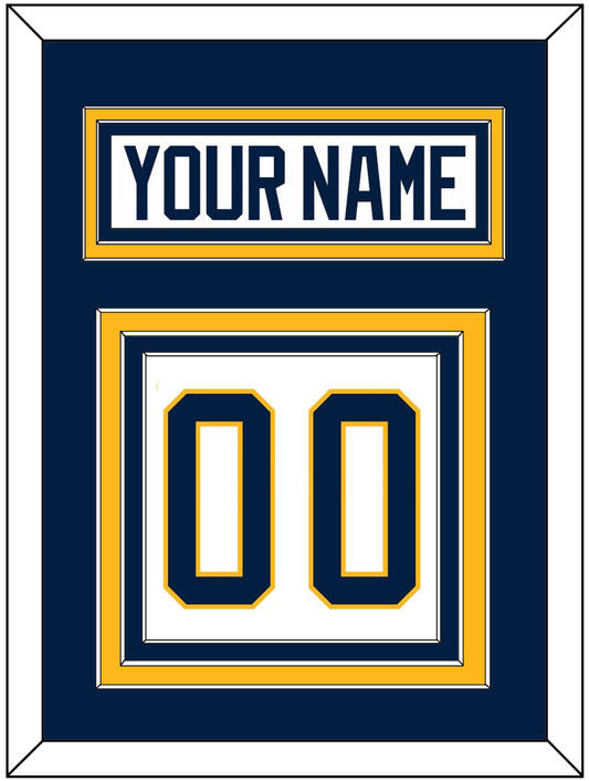 Buffalo Nameplate & Number (Back) - Road White (2010-2020) - Premier Tier 2