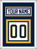 Buffalo Nameplate & Number (Back) - Road White (2010-2020) - Triple Mat 2