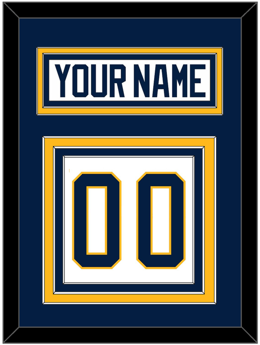 Buffalo Nameplate & Number (Back) - Road White (2010-2020) - Premier Tier 2