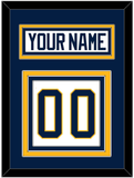 Buffalo Nameplate & Number (Back) - Road White (2010-2020) - Triple Mat 2